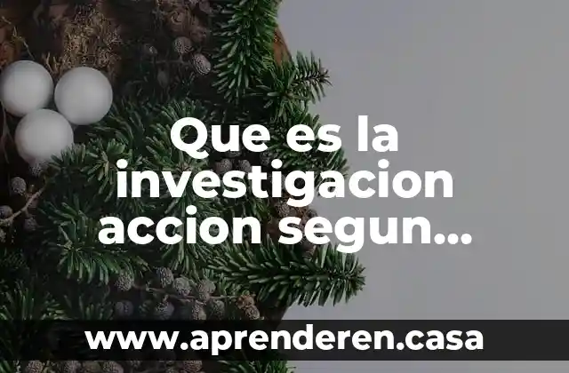 Que es la investigacion accion segun alvarez