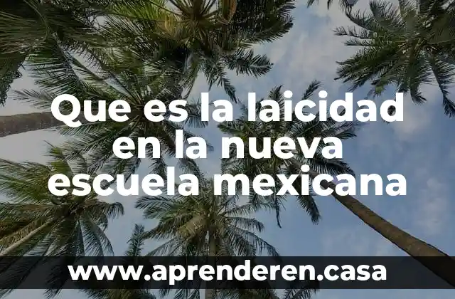Que es la laicidad en la nueva escuela mexicana