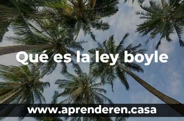 Ley general de los gases que es 3 Qué es la ley boyle