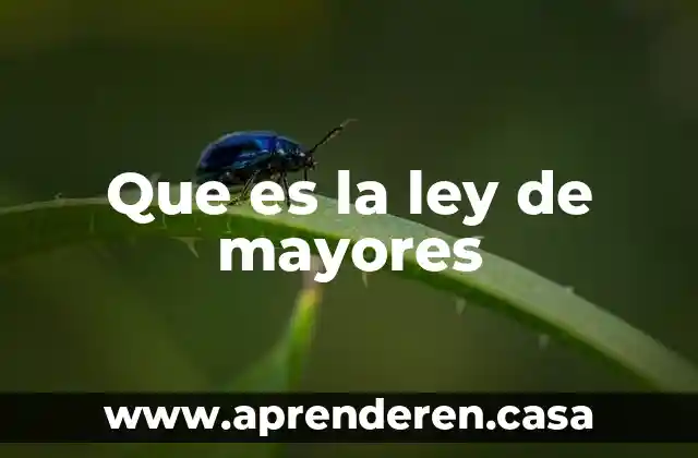 Que es la ley cenicienta 4 Que es la ley de mayores