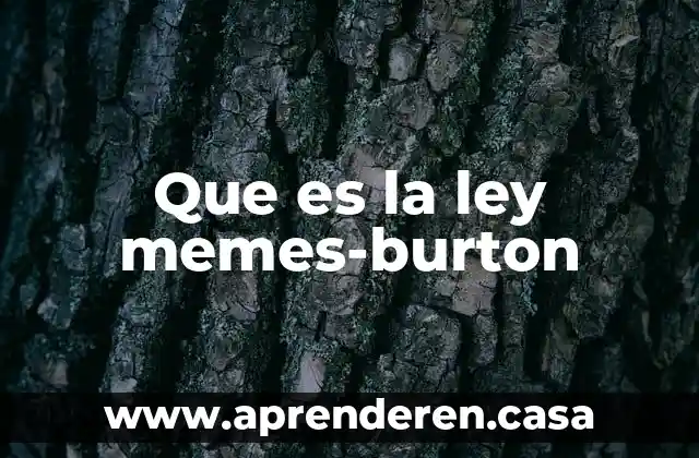 Que es la ley memes-burton