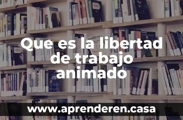 Que es la libertad de trabajo animado