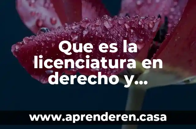 Que es la licenciatura en derecho y criminalistica