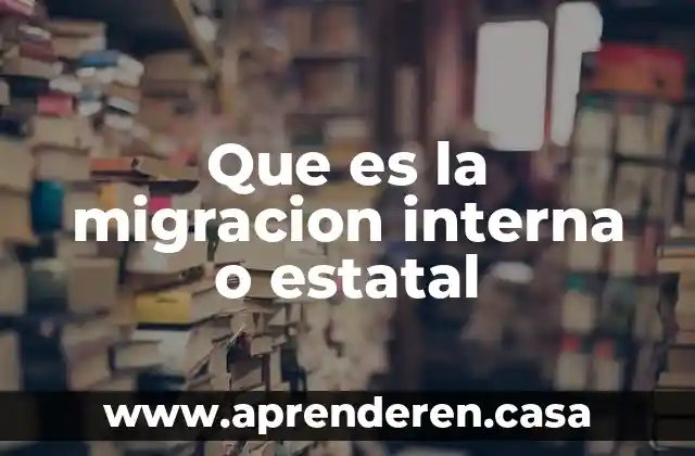 Que es informacion externa e interna de una empresa 7 Que es la migracion interna o estatal
