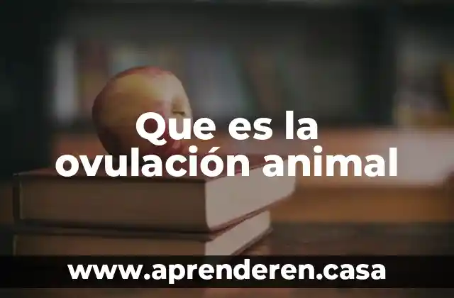 Que es la ovulación animal