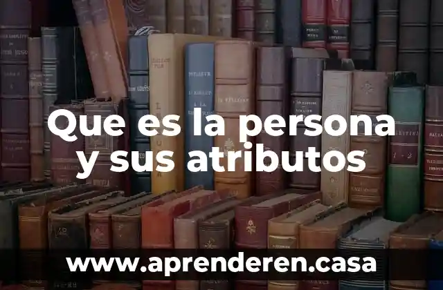 Como se dice a una persona que es ratera 4 Que es la persona y sus atributos