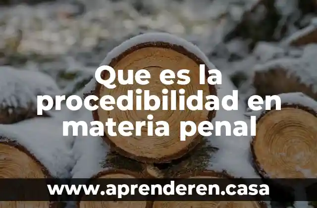 Derecho procesal penal 6 Que es la procedibilidad en materia penal