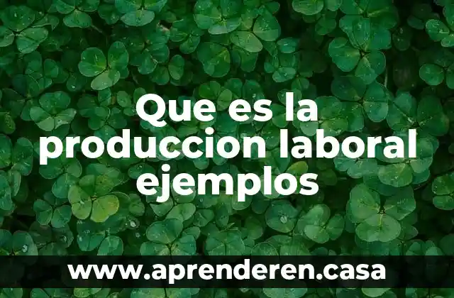 Que es la produccion laboral ejemplos