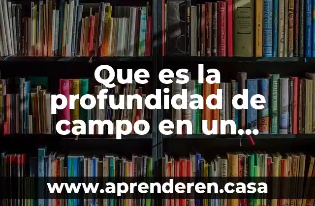 Que es la profundidad de campo en un microscopio