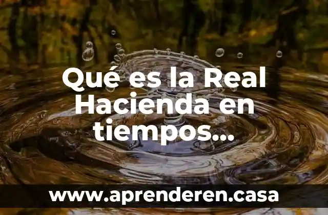 Qué es la Real Hacienda en tiempos virreinales