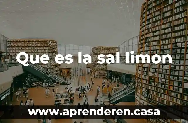 Que es la sal limon