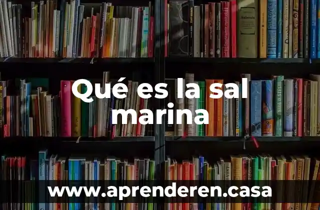 Que es la sal en grano 3 Qué es la sal marina