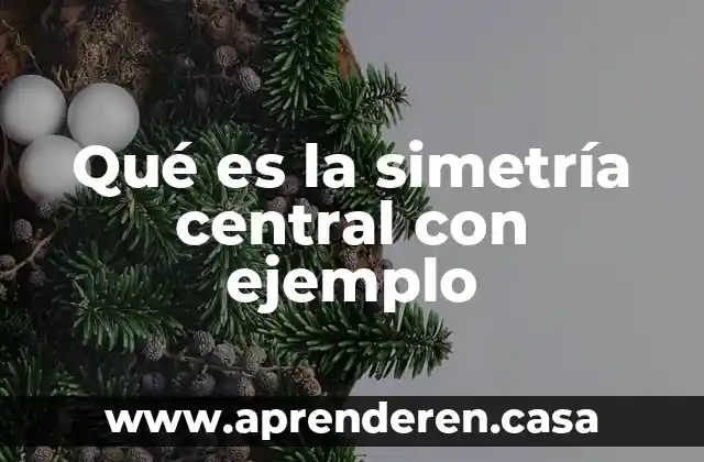 Qué es la simetría central con ejemplo