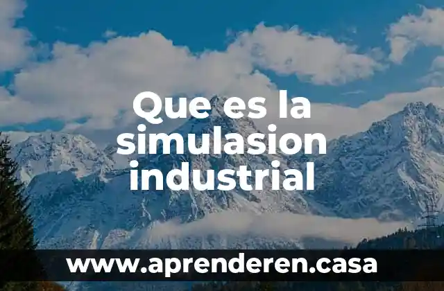 Que es la simulasion industrial