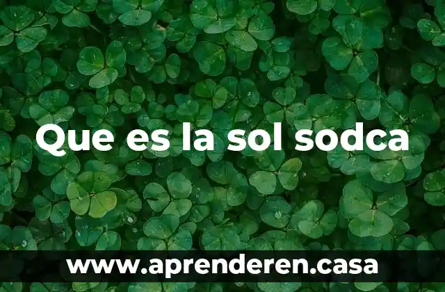 Que es la sol sodca