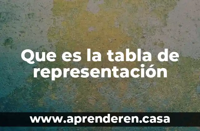 Que es la expansion gradual tabla 5 Que es la tabla de representación