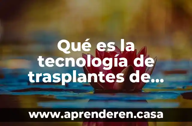 Qué es la tecnología de trasplantes de órganos