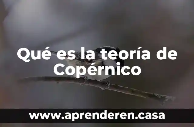 Qué es la teoría de Copérnico