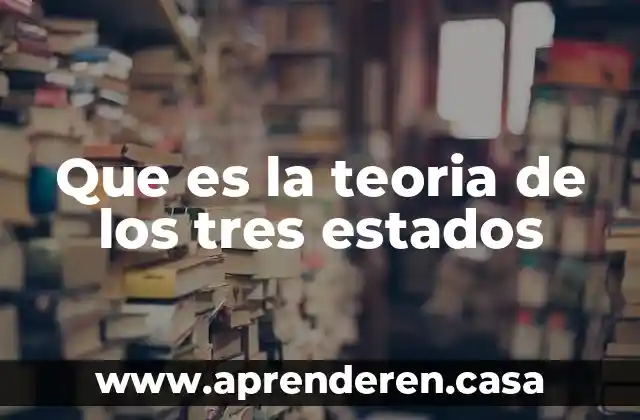Teoria de lectoescritura que es 3 Que es la teoria de los tres estados