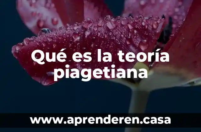 Qué es la teoría piagetiana