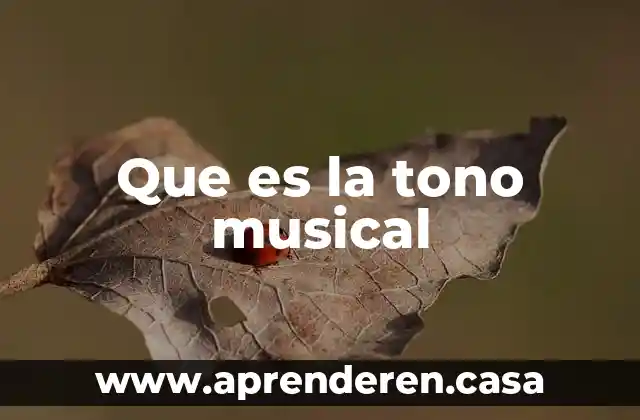 Que es la tono musical