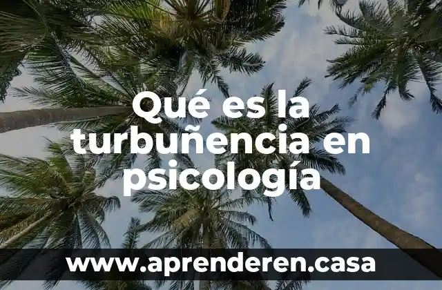 Qué es la turbuñencia en psicología
