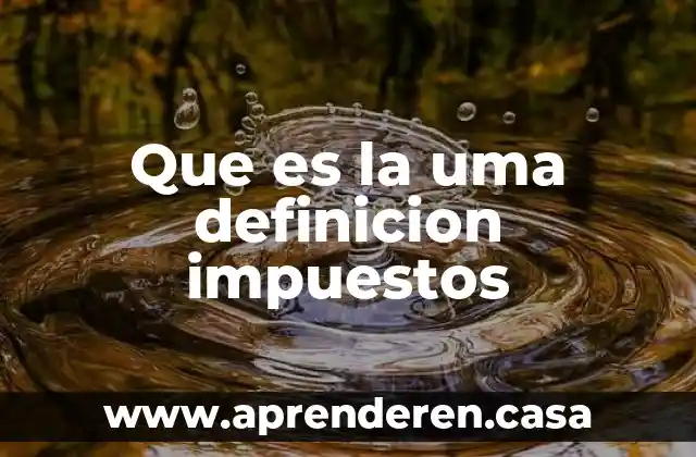 Que es la uma definicion impuestos