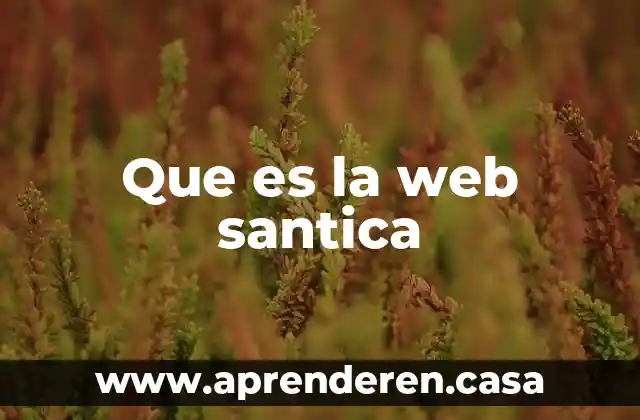 Que es la web santica