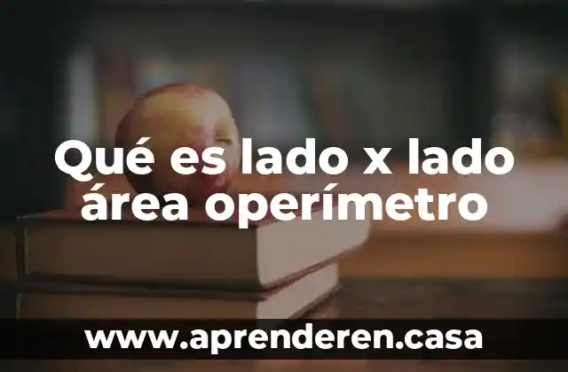 Qué es lado x lado área operímetro