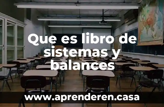 Que es libro de sistemas y balances