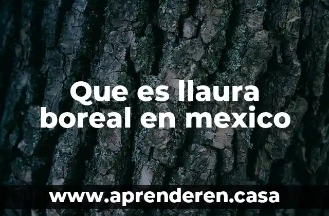 Que es llaura boreal en mexico
