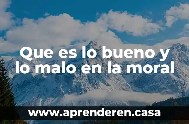 Que es el lenguaje de la moral 7 Que es lo bueno y lo malo en la moral