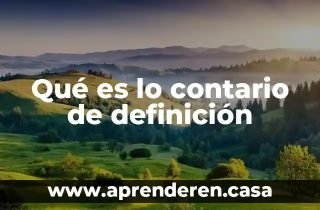 Qué es lo contario de definición