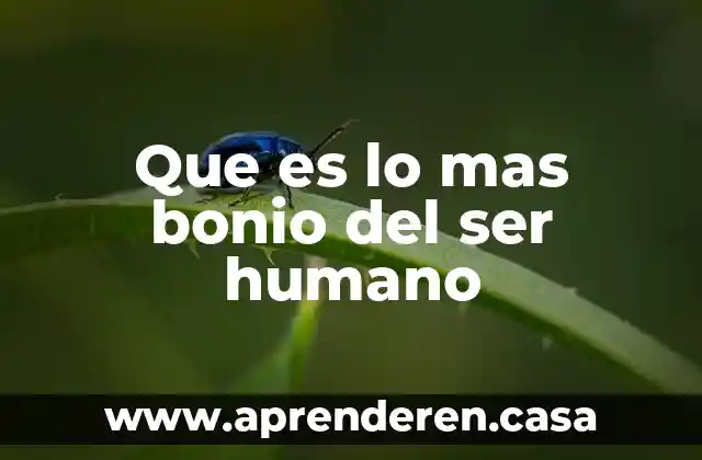 Que es lo mas bonio del ser humano