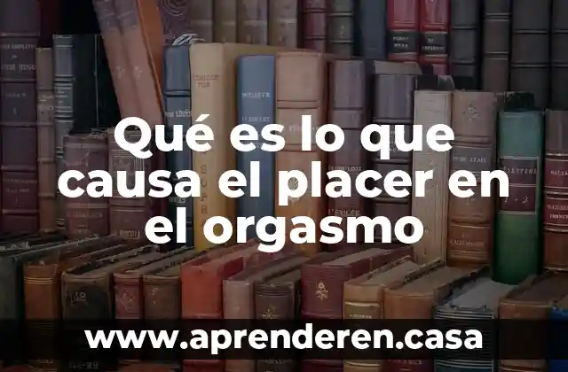 Qué es lo que causa el placer en el orgasmo