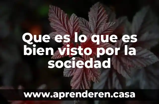 Que es bien y que es servicio 3 Que es lo que es bien visto por la sociedad
