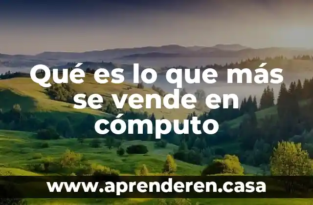 Qué es lo que más se vende en cómputo