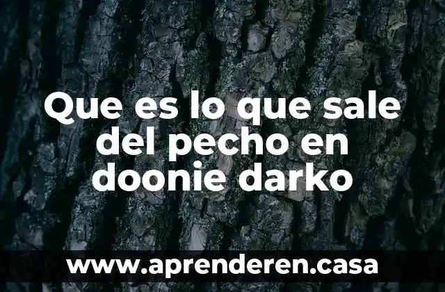 Que es lo que sale del pecho en doonie darko