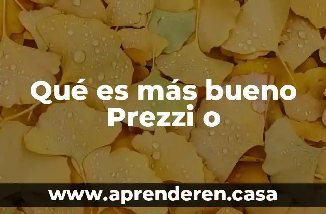 Qué es más bueno Prezzi o