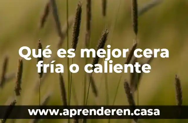 Qué es mejor cera fría o caliente