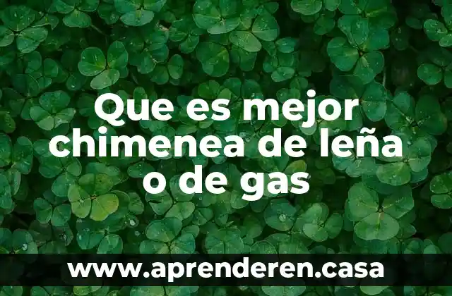 Que es mejor chimenea de leña o de gas