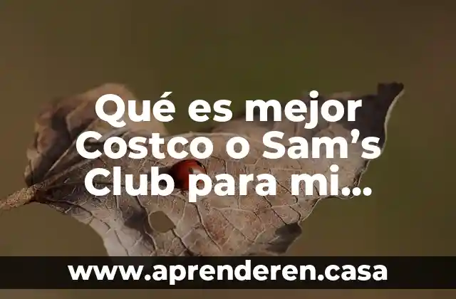 Qué es mejor Costco o Sam’s Club para mi negocio