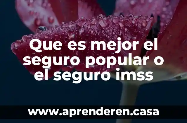 Seguro popular que es 3 Que es mejor el seguro popular o el seguro imss