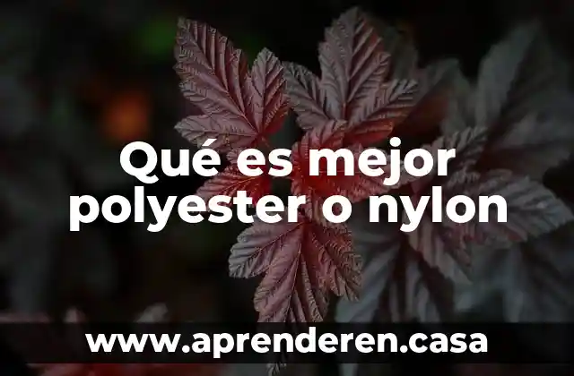 Qué es mejor polyester o nylon