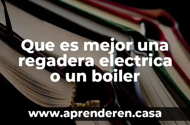 Que es mejor una regadera electrica o un boiler