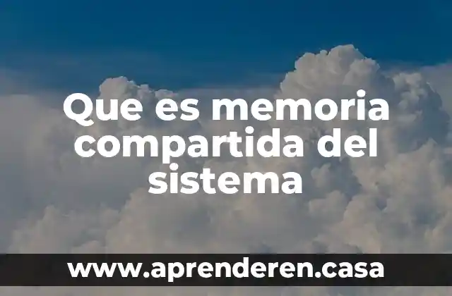 Que es memoria compartida del sistema