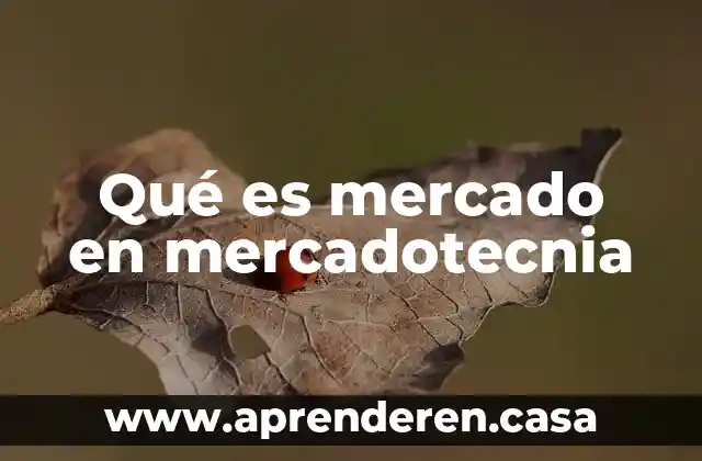 Qué es mercado en mercadotecnia