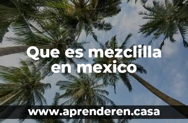 Que es mezclilla en mexico