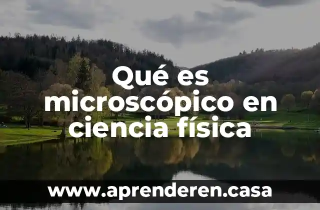 Qué es microscópico en ciencia física