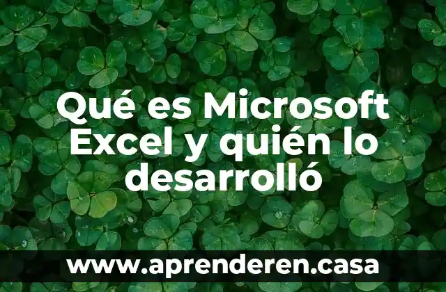 Qué es Microsoft Excel y quién lo desarrolló